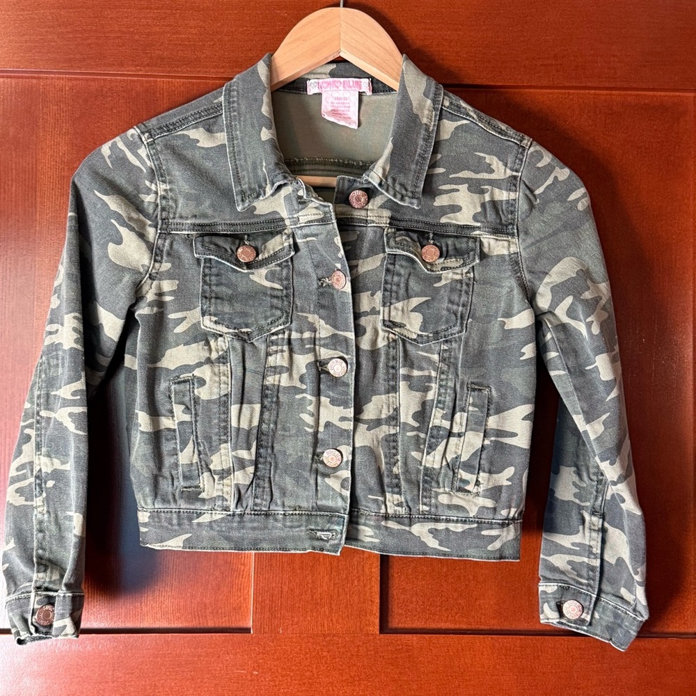 SoHo Blue Camo Kids Jean Jacket